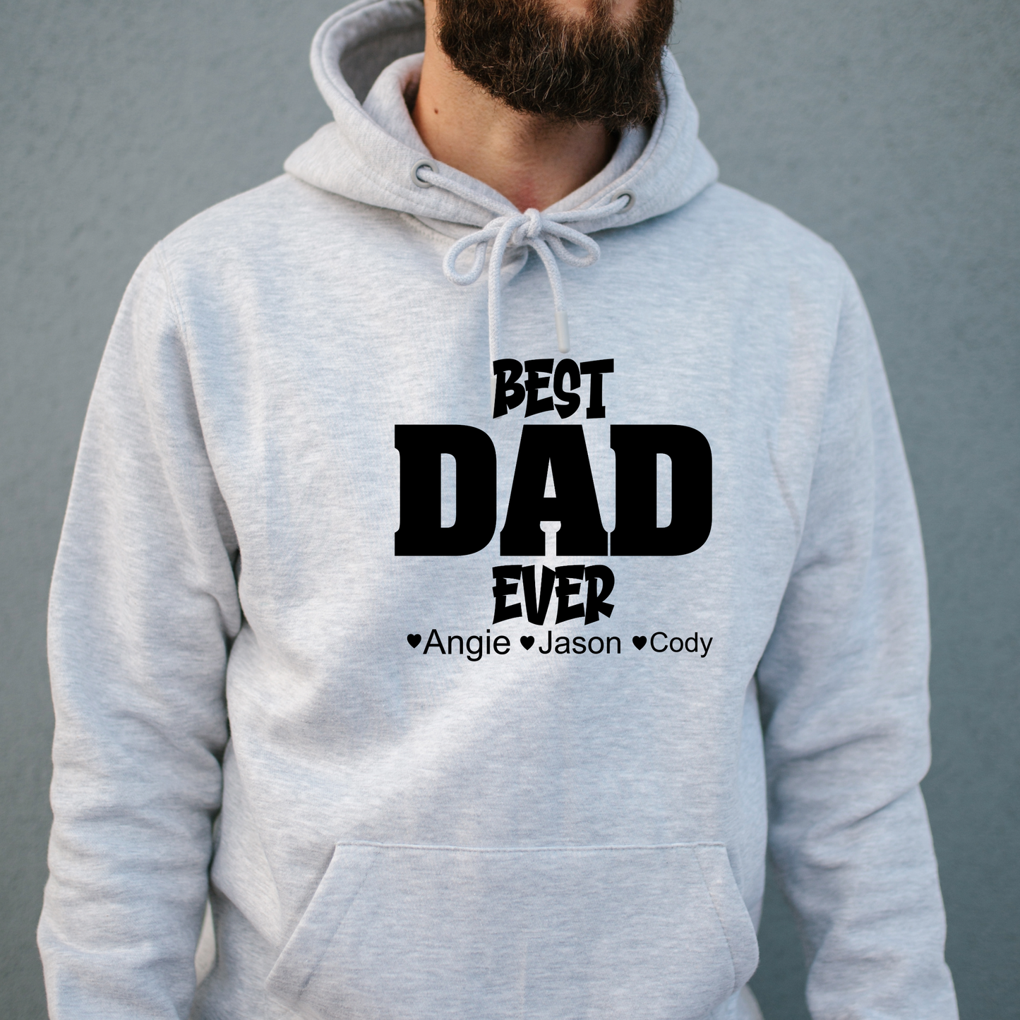 Best Dad Ever Shirt Hoodie Sweatshirt Personalized with kids names Fathers day