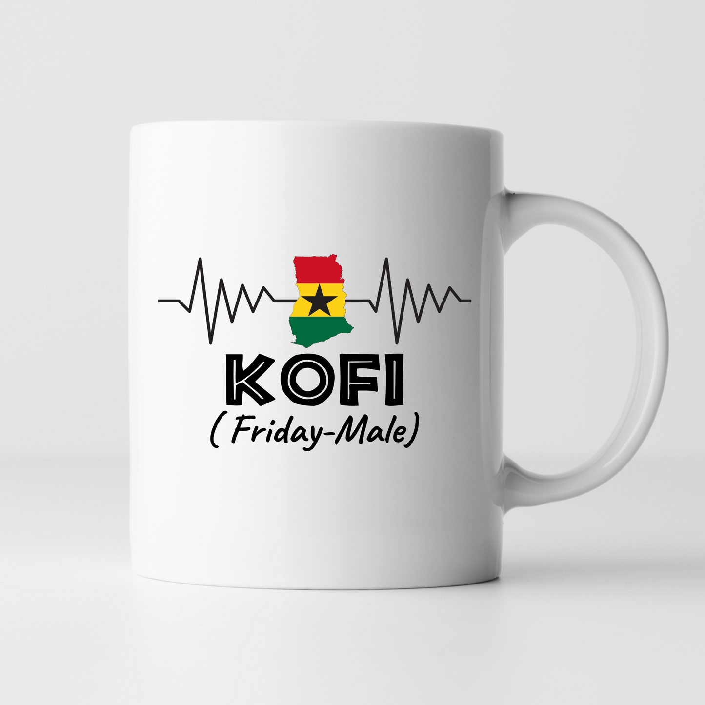 African Mugs -11oz Coffee Mug | Gifts | SEC Apparel | Ghana Name - Kofi