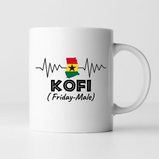 African Mugs -11oz Coffee Mug | Gifts | SEC Apparel | Ghana Name - Kofi