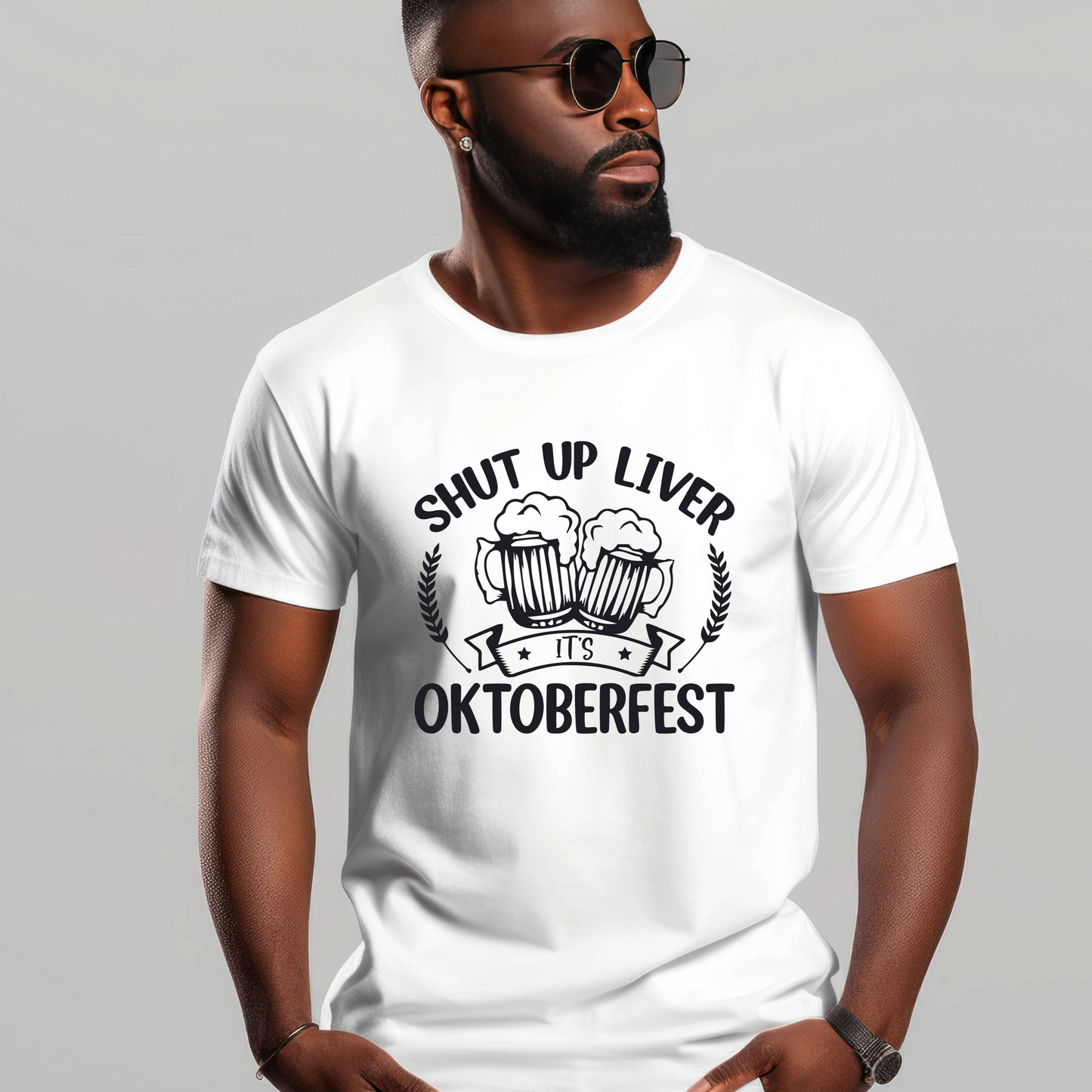 Oktoberfest Cheers! V-Neck or Crew Neck T-Shirt - Your Choice