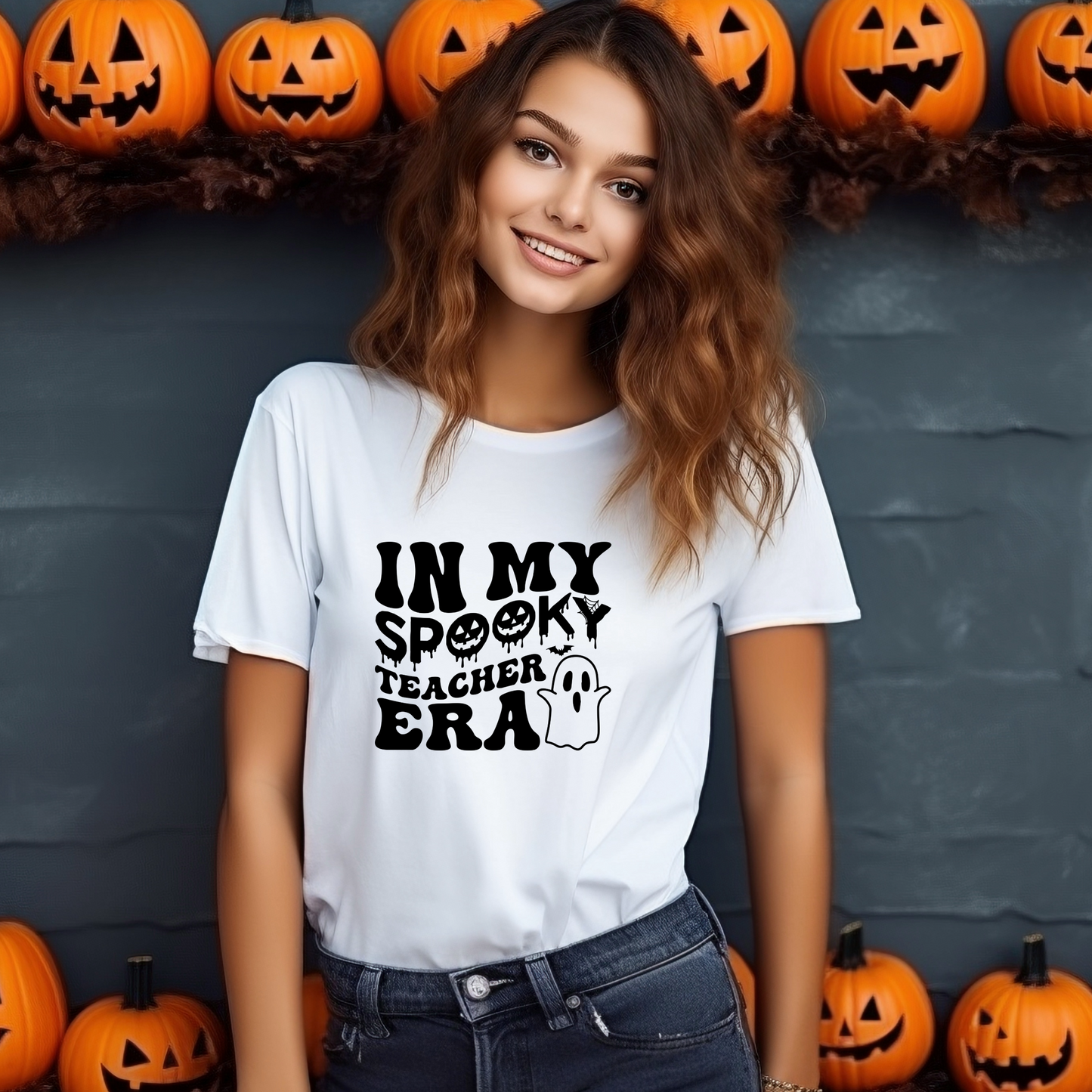 In My Spooky Teacher Era Shirt | Crew neck | V Neck| Sweatshirt | Hoodie