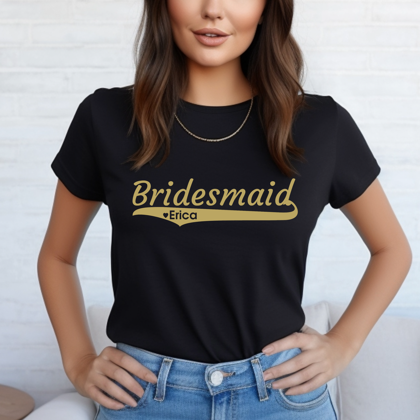 Personalized Bridesmaid Shirt | Crew neck | V Neck| Sweatshirt | Hoodie