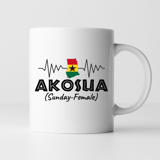 African Mugs -11oz Coffee Mug | Gifts | SEC Apparel | Ghana Name - Akosua