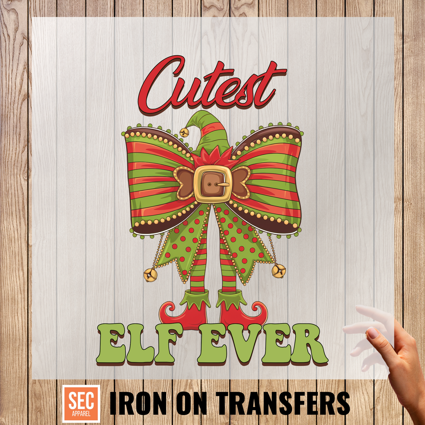 elf on the shelf iron on| Funny Christmas Iron-On | Ready to Press DTF Transfer |Cutest Elf Ever