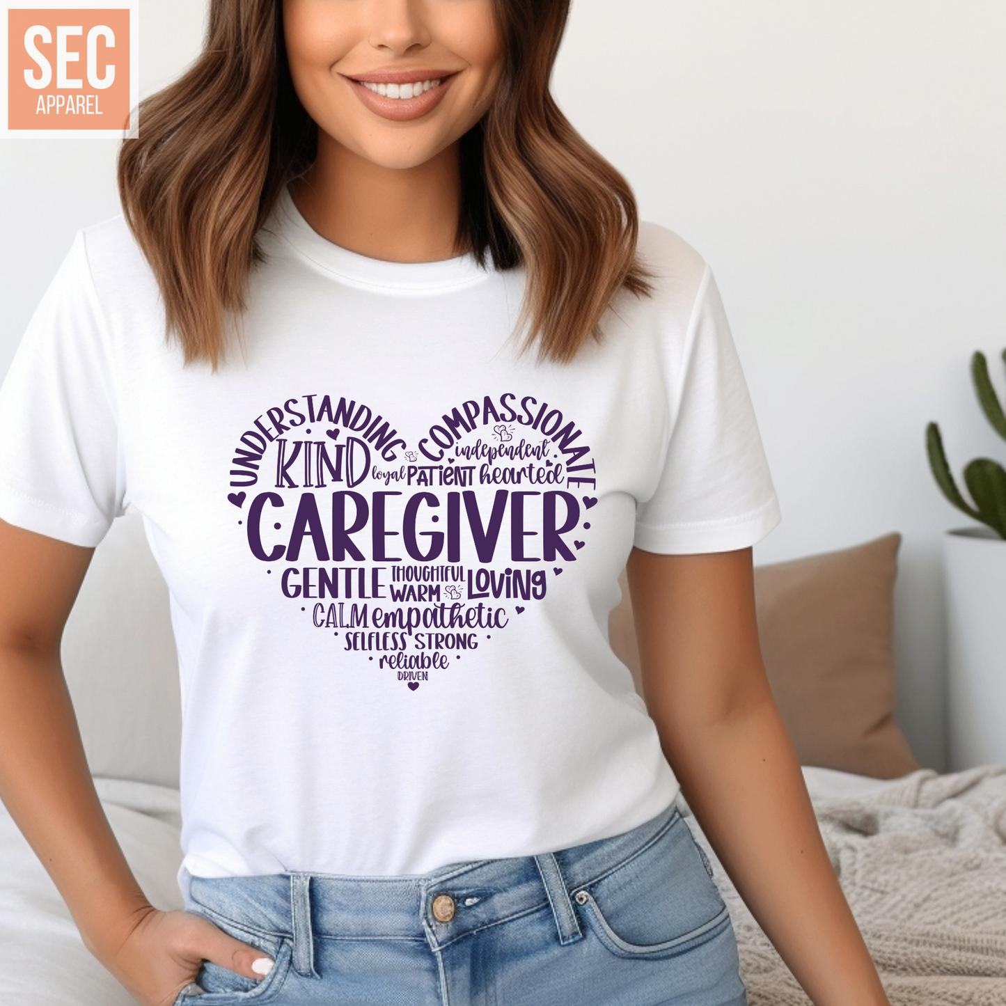 Caregiver Teacher | Graphic T Shirts| Unisex | SEC Apparel