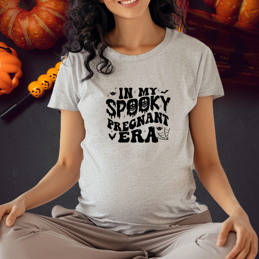 In My Spooky Pregnant Era Shirt | Crew neck | V Neck| Sweatshirt | Hoodie