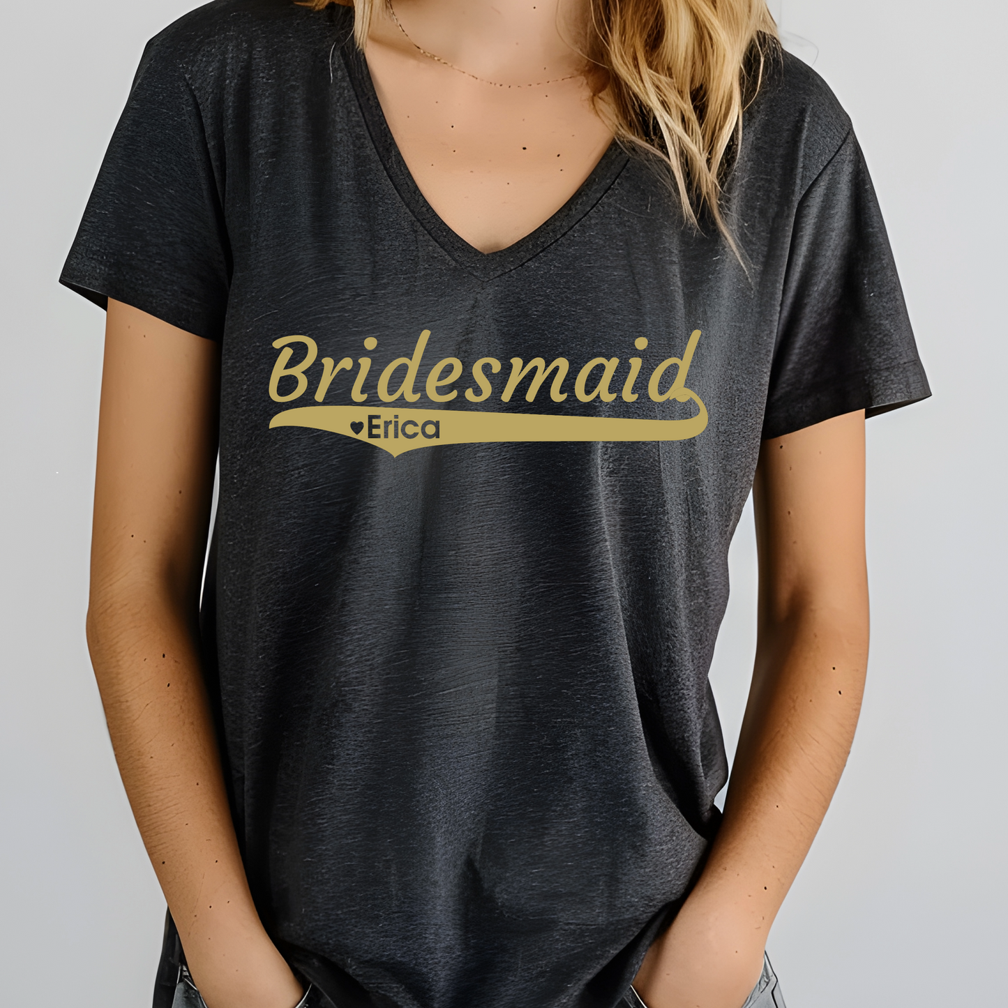 Personalized Bridesmaid Shirt | Crew neck | V Neck| Sweatshirt | Hoodie