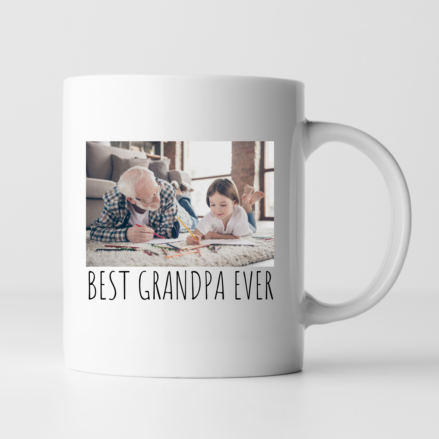 Custom Grandpa Fathers Day Mug Personalized  With Picture Photo 11oz Cups Gifts by SEC Apparel