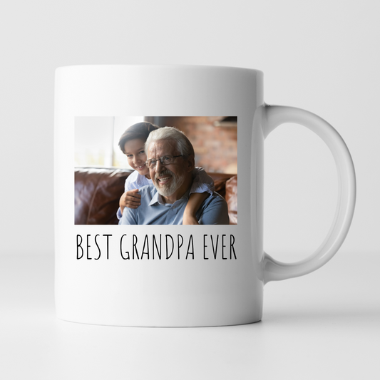 Custom Grandpa Fathers Day Mug Personalized  With Picture Photo 11oz Cups Gifts by SEC Apparel