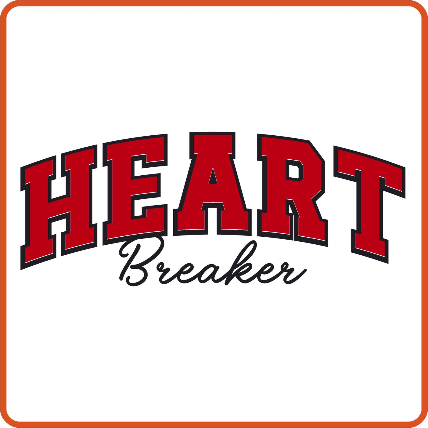 Valentine Iron On Decals Patches transfers vinyl  for shirts, clothing | SEC Apparel | Heart Breaker