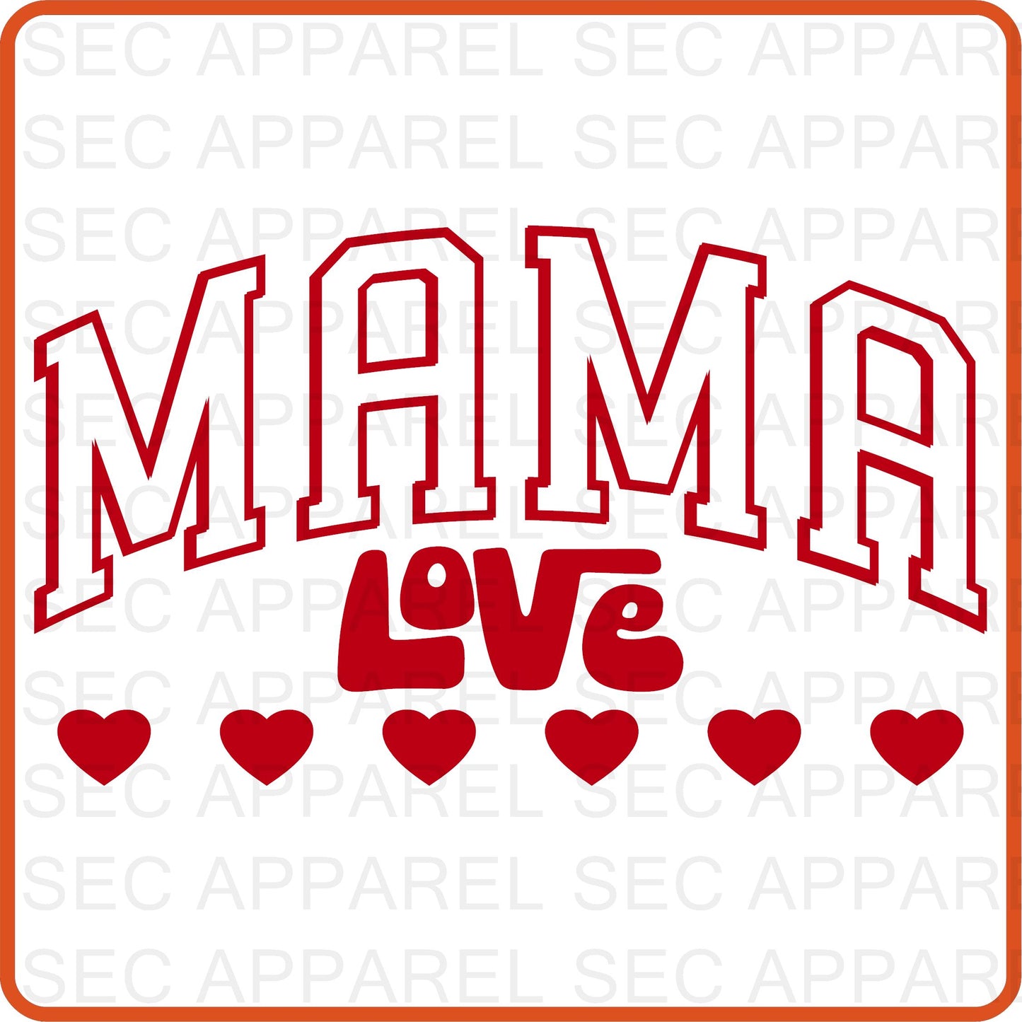 Valentine Iron On Decals Patches transfers vinyl  for shirts, clothing | SEC Apparel | Mama Love