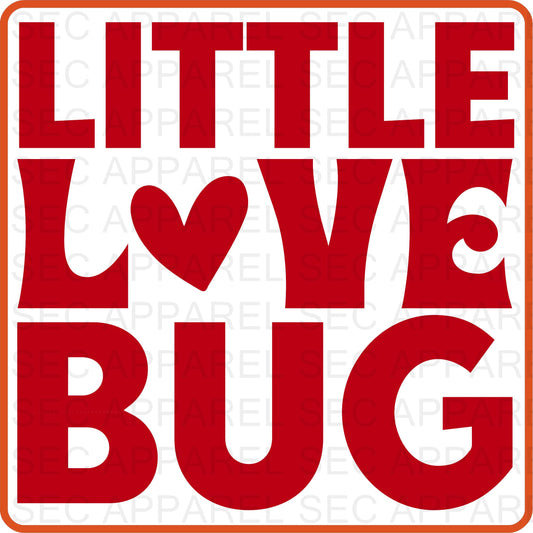 Valentine Iron On Decals Patches transfers vinyl  for shirts, clothing | SEC Apparel | Little Love Bug