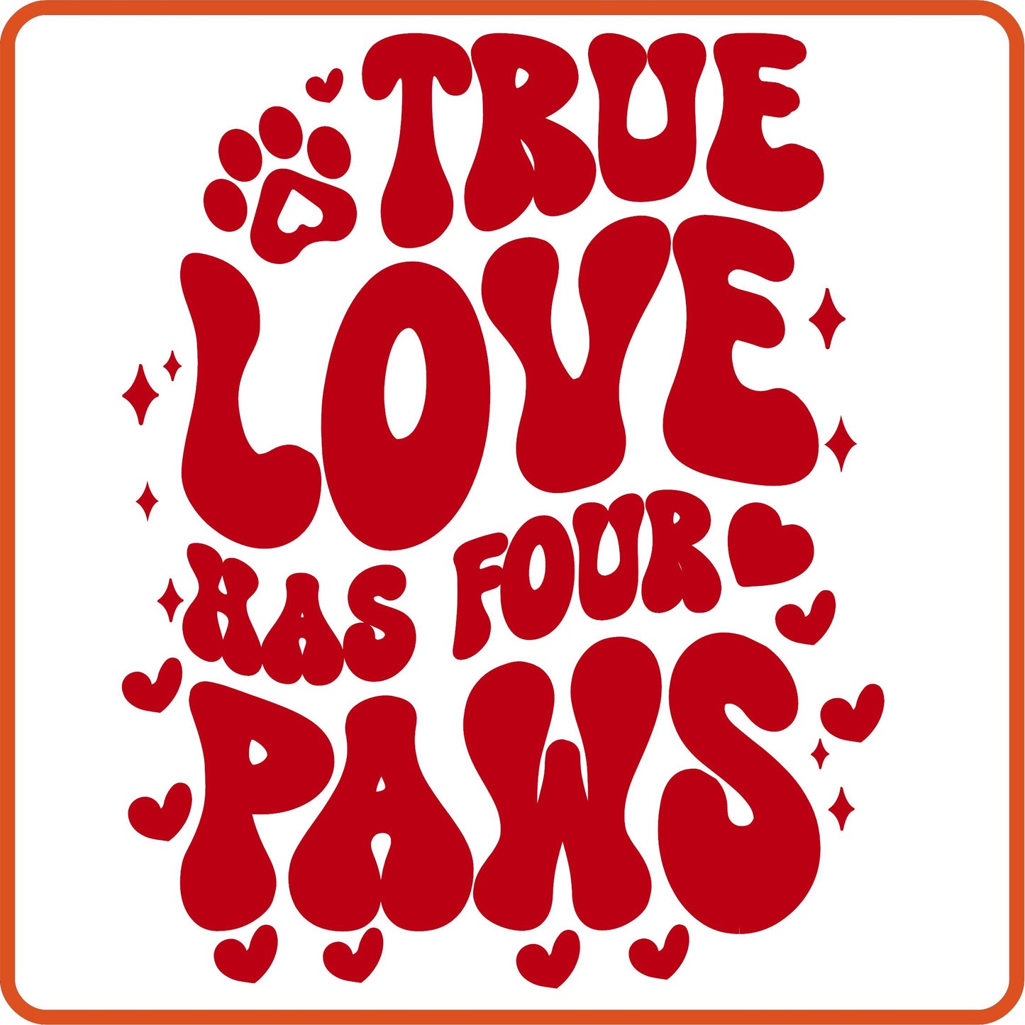 Valentine Iron On Decals Patches transfers vinyl  for shirts, clothing | SEC Apparel | True Love Has Paws