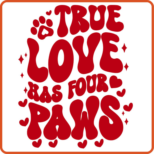 Valentine Iron On Decals Patches transfers vinyl  for shirts, clothing | SEC Apparel | True Love Has Paws