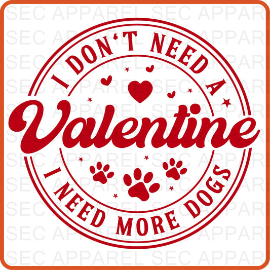 Valentine Iron On Decals Patches transfers vinyl  for shirts, clothing | SEC Apparel | I Need More Dogs