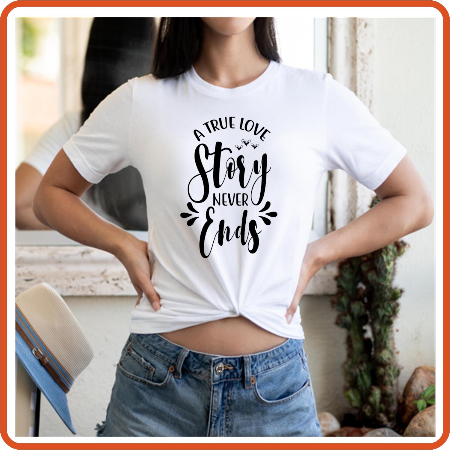 A True Love Story | Anniversary Iron On Decal Patches by SEC Apparel - secapparelonline