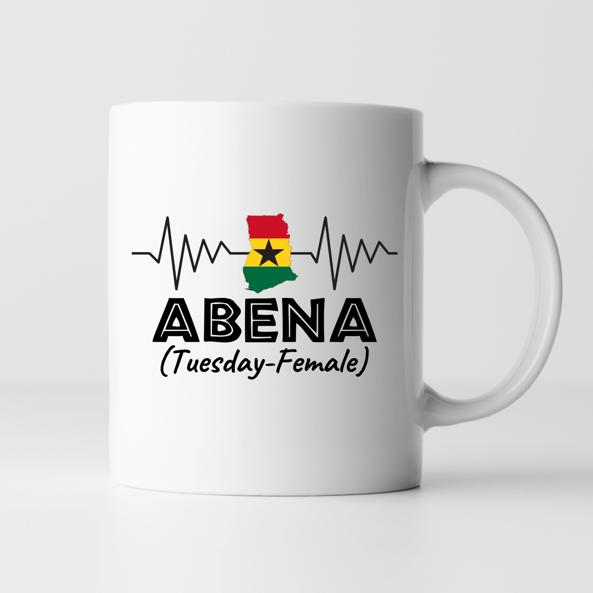 African Mugs - 11oz Coffee Mug | Gifts | SEC Apparel | Ghana Name - Abena - secapparelonline