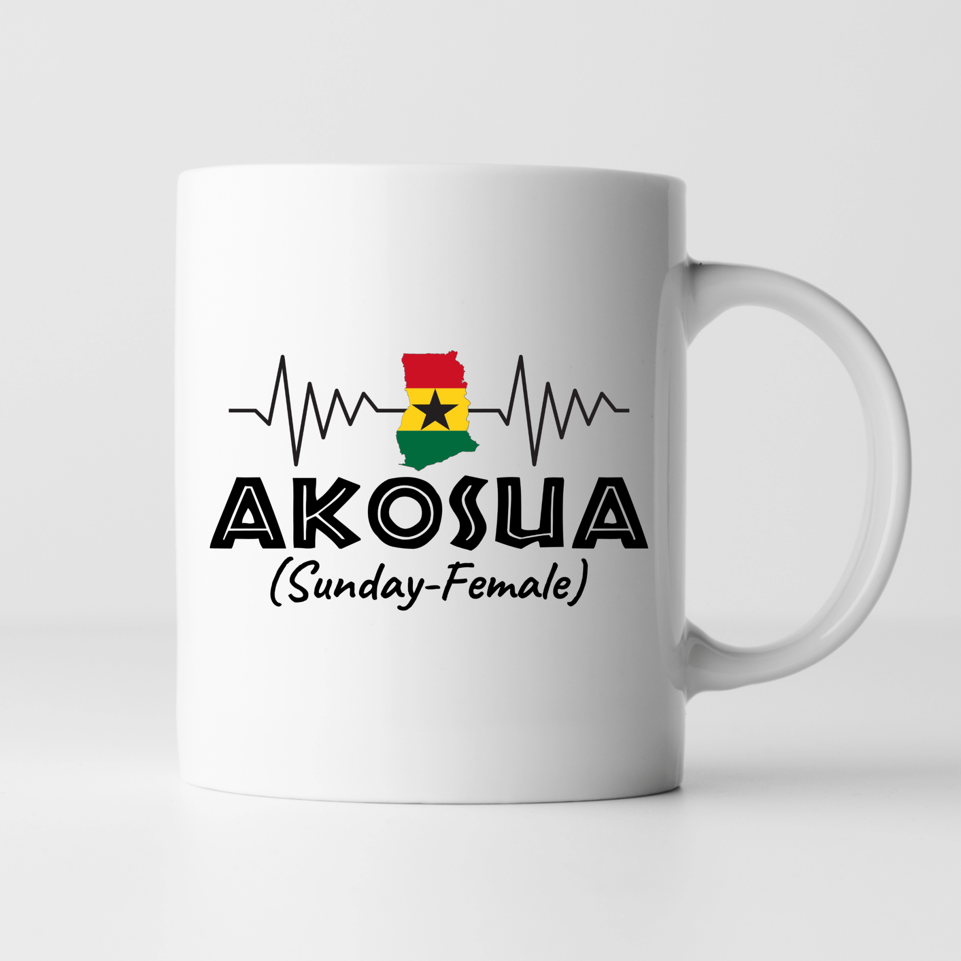 African Mugs - 11oz Coffee Mug | Gifts | SEC Apparel | Ghana Name - Akosua - secapparelonline