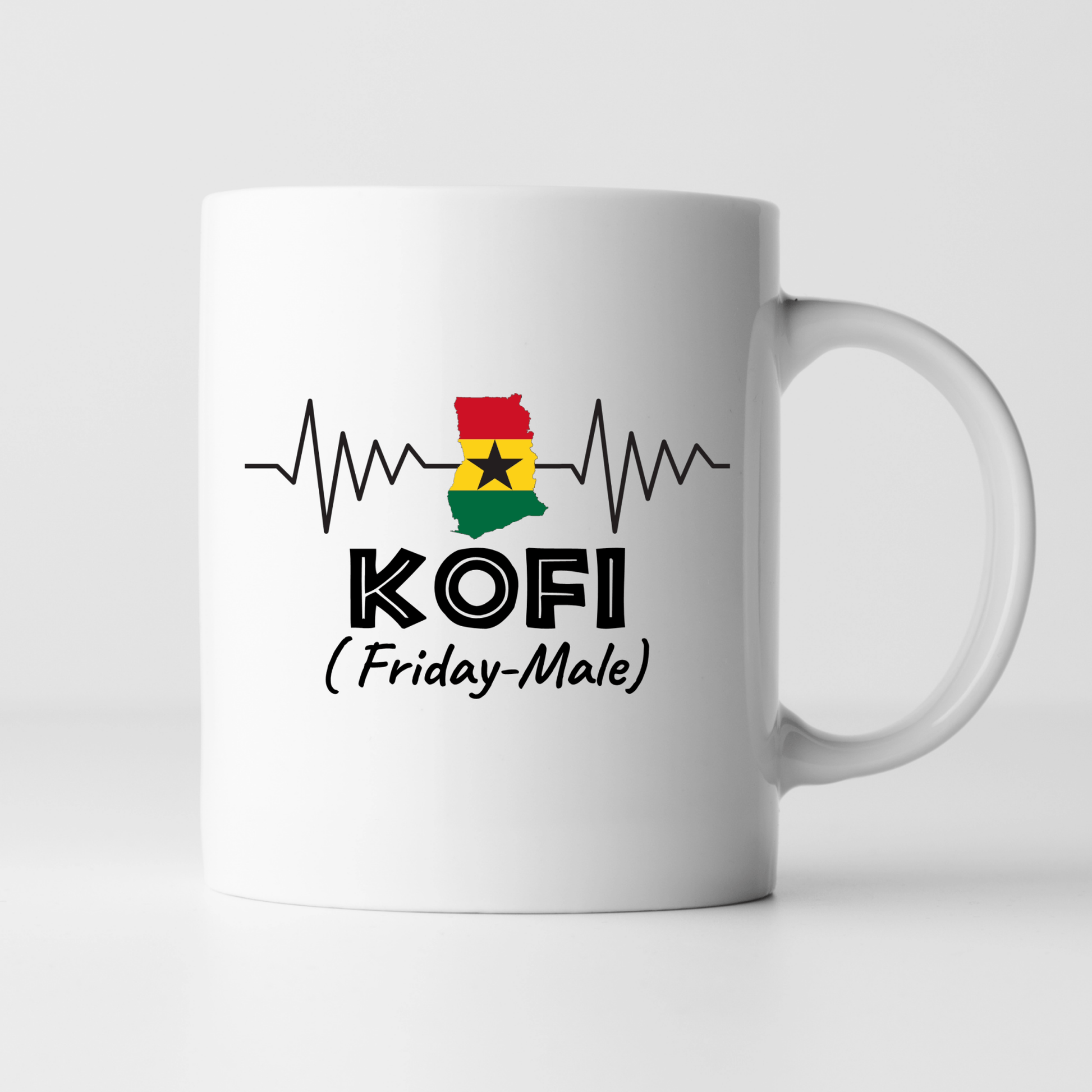 African Mugs - 11oz Coffee Mug | Gifts | SEC Apparel | Ghana Name - Kofi - secapparelonline