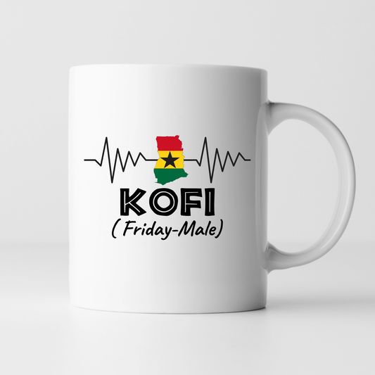 African Mugs - 11oz Coffee Mug | Gifts | SEC Apparel | Ghana Name - Kofi - secapparelonline