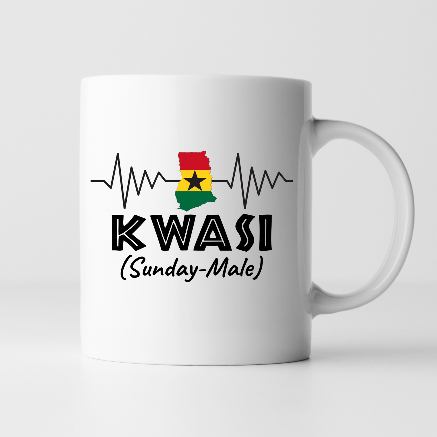 African Mugs - 11oz Coffee Mug | Gifts | SEC Apparel | Ghana Name - Kwasi - secapparelonline