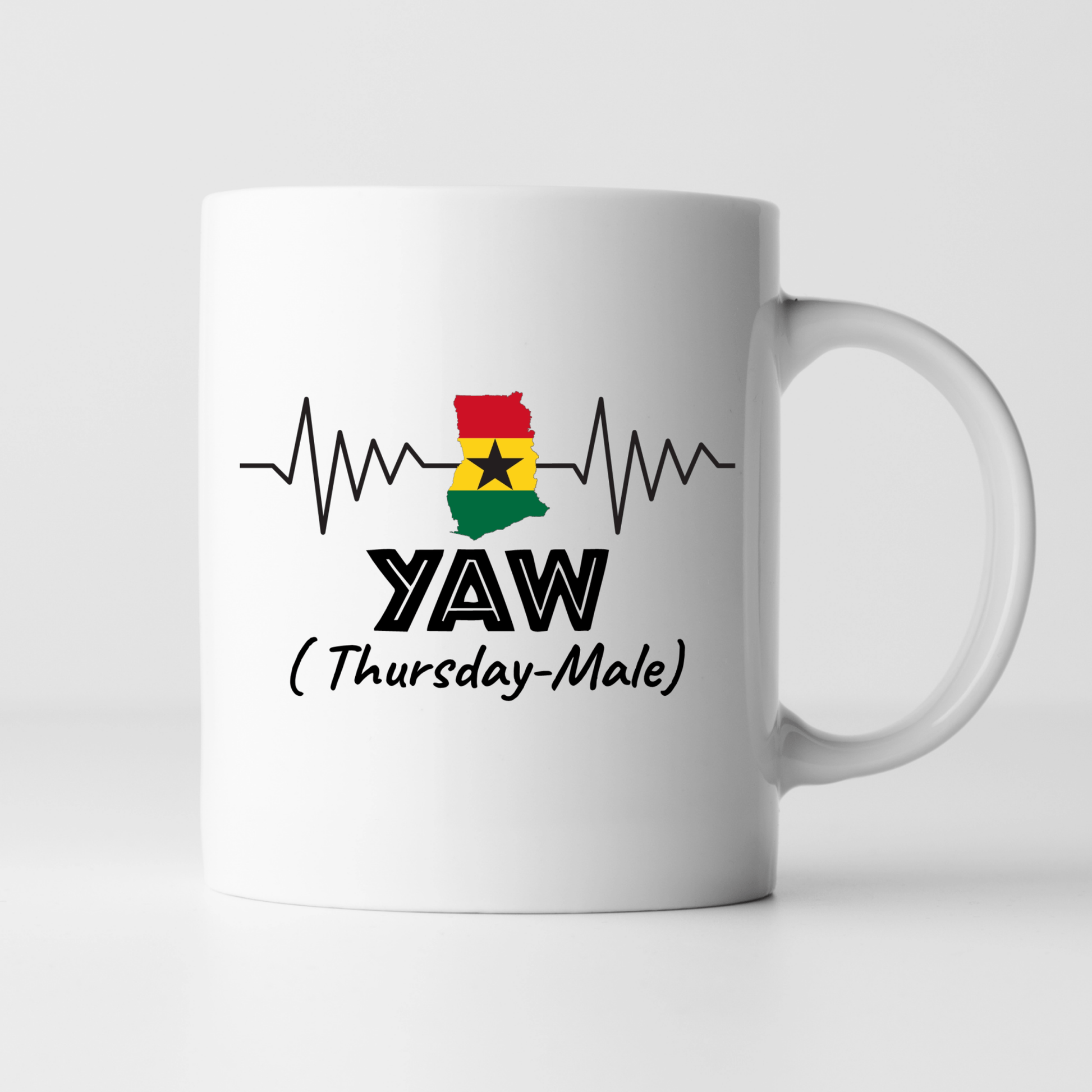 African Mugs - 11oz Coffee Mug | Gifts | SEC Apparel | Ghana Name - Yaw - secapparelonline