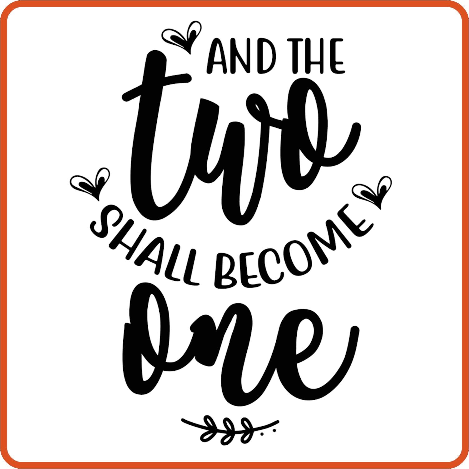 And the Two Shall Become One | Anniversary Iron On Decal Patches by SEC Apparel - secapparelonline
