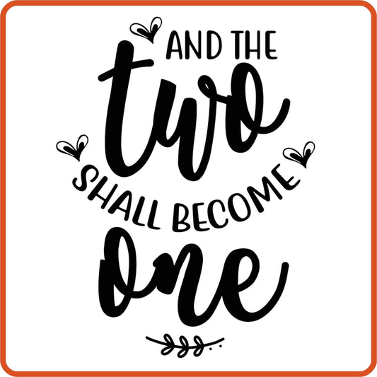 And the Two Shall Become One | Anniversary Iron On Decal Patches by SEC Apparel - secapparelonline