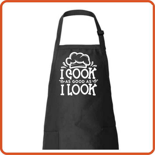 I Cook As Good As I Look Full Length Apron by SEC Apparel