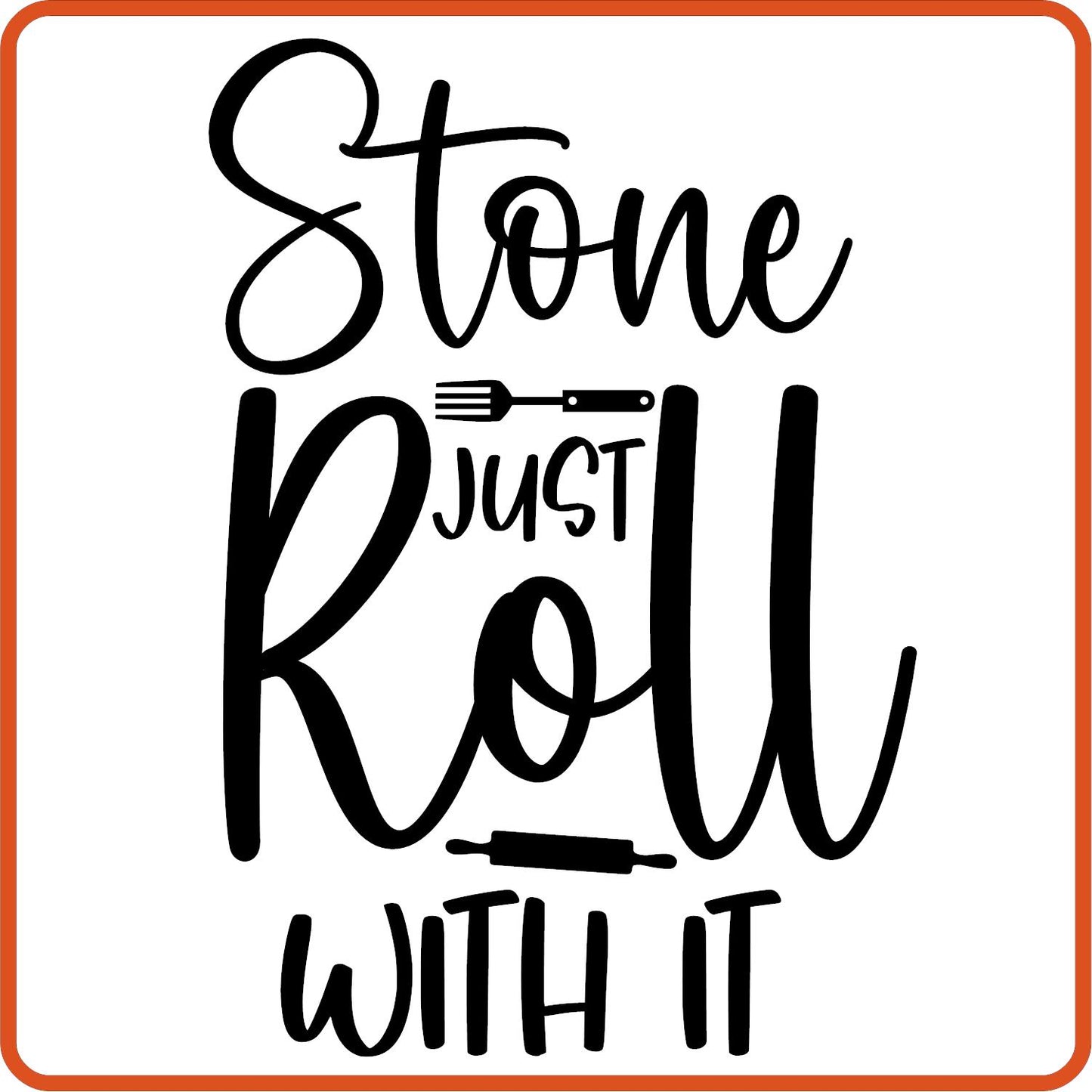 Just Roll with It | Apron Iron On Decals Patches by SEC Apparel