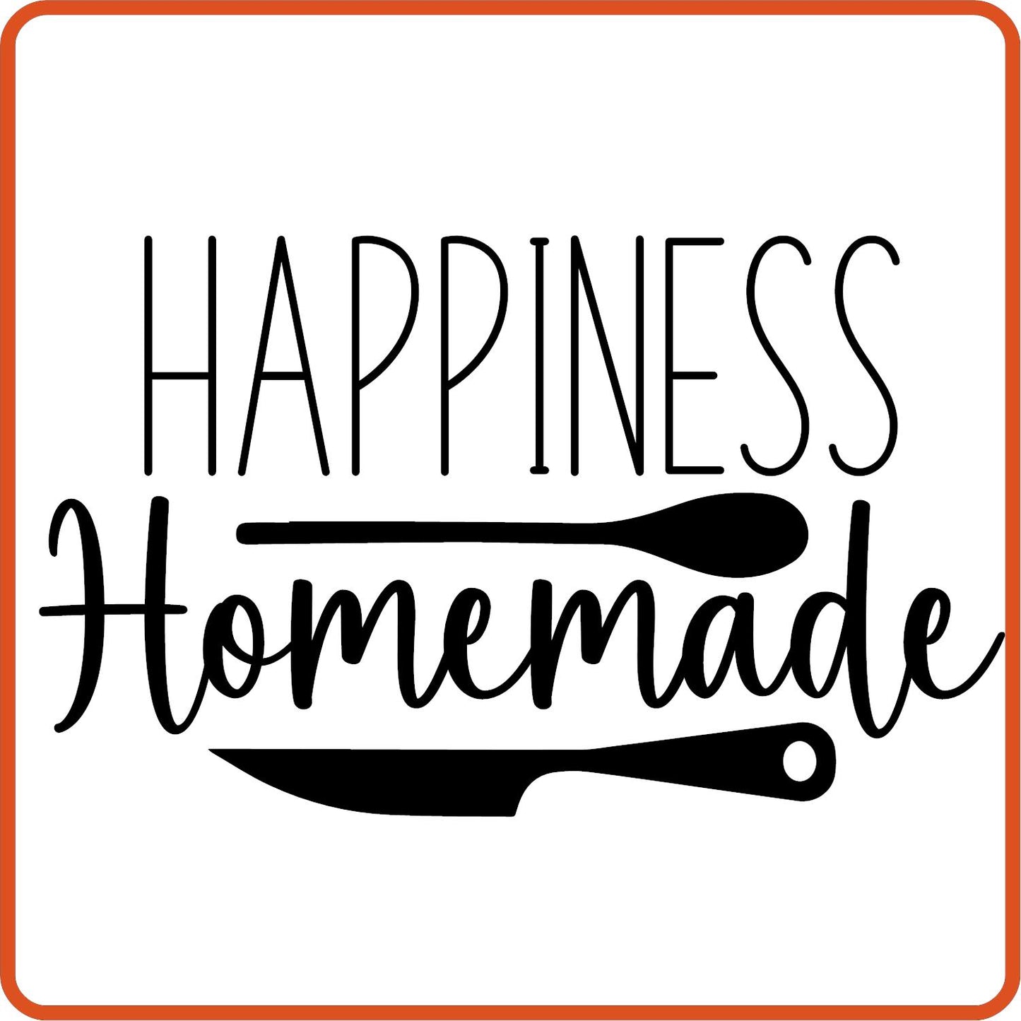 Happiness Is Homemade | Apron Iron On Decals Patches by SEC Apparel