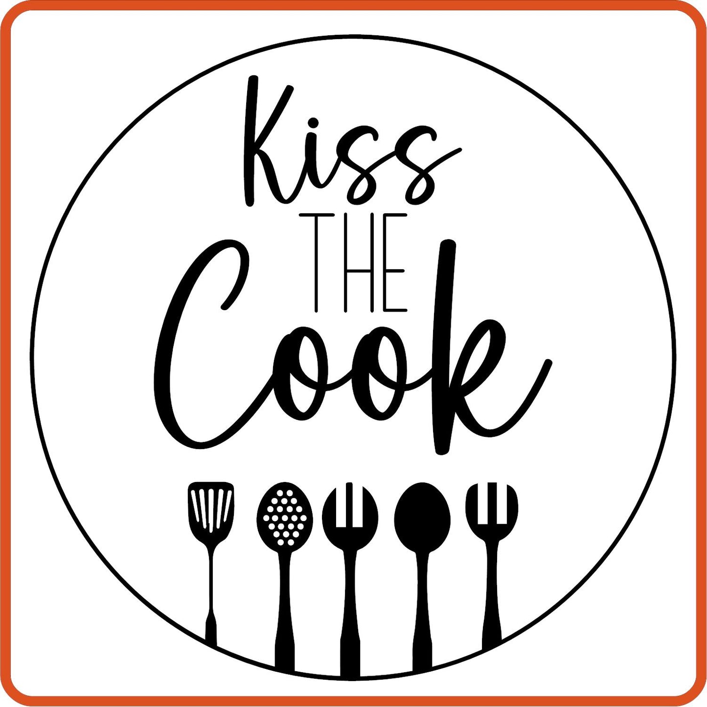 Kiss the Cook | Apron Iron On Decals Patches by SEC Apparel