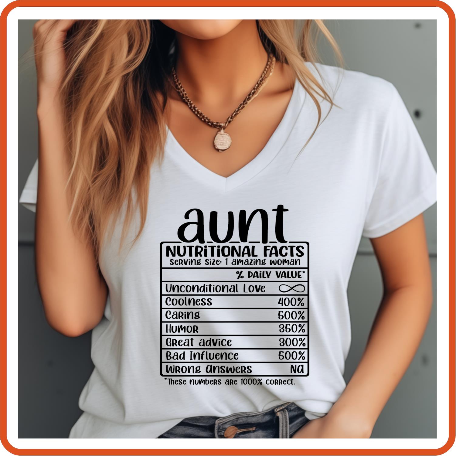 Aunt Nutritional Facts | Family Shirts | T-Shirts by SEC Apparel - secapparelonline