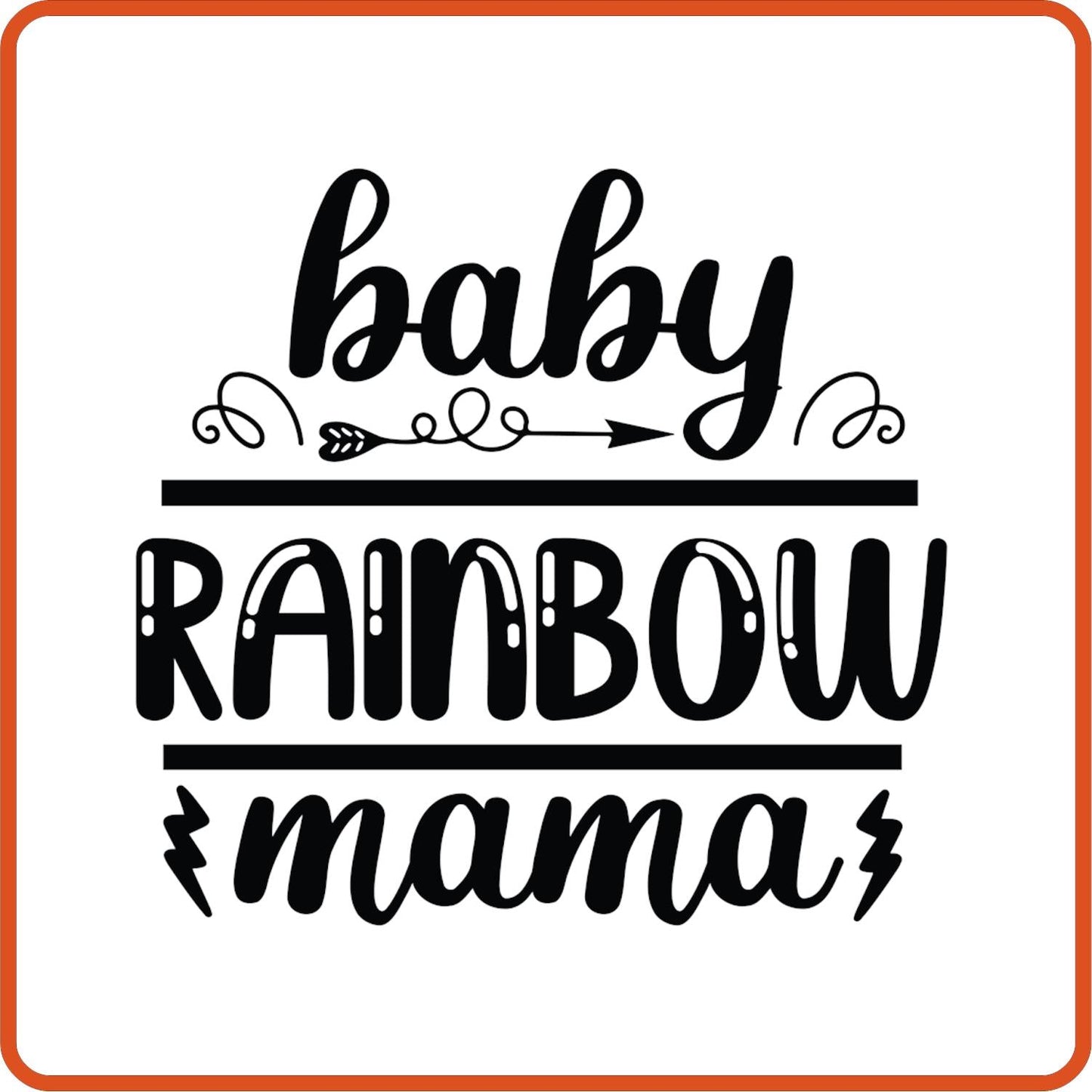 Baby Rainbow Mama | Family Iron On Decals Patches by SEC Apparel - secapparelonline