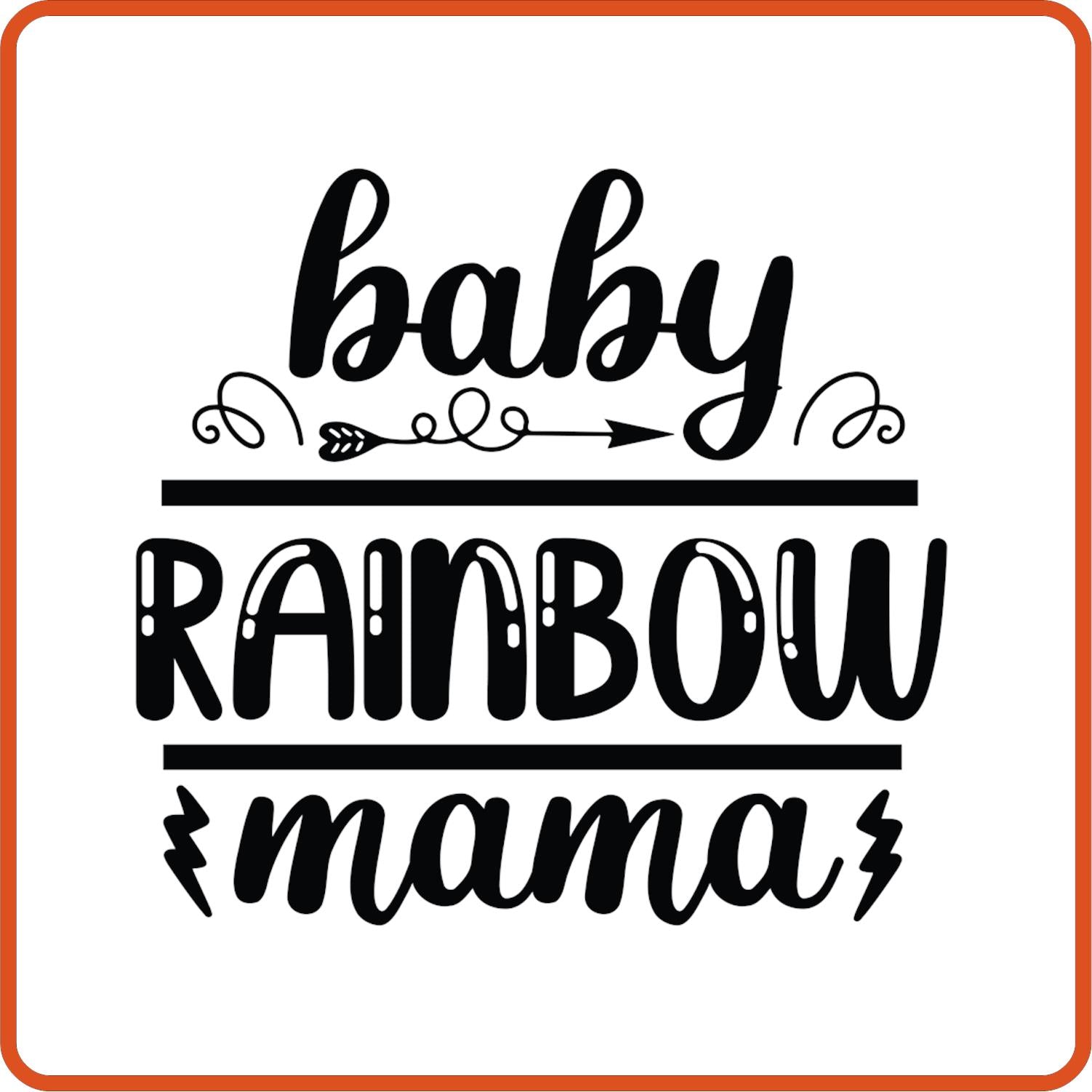 Baby Rainbow Mama | Family Iron On Decals Patches by SEC Apparel - secapparelonline