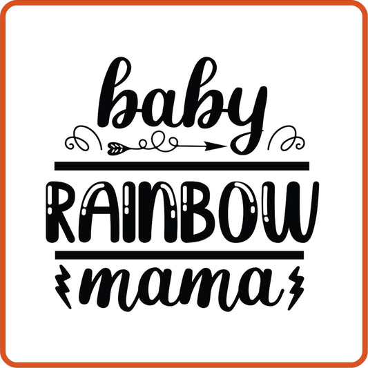 Baby Rainbow Mama | Family Iron On Decals Patches by SEC Apparel - secapparelonline