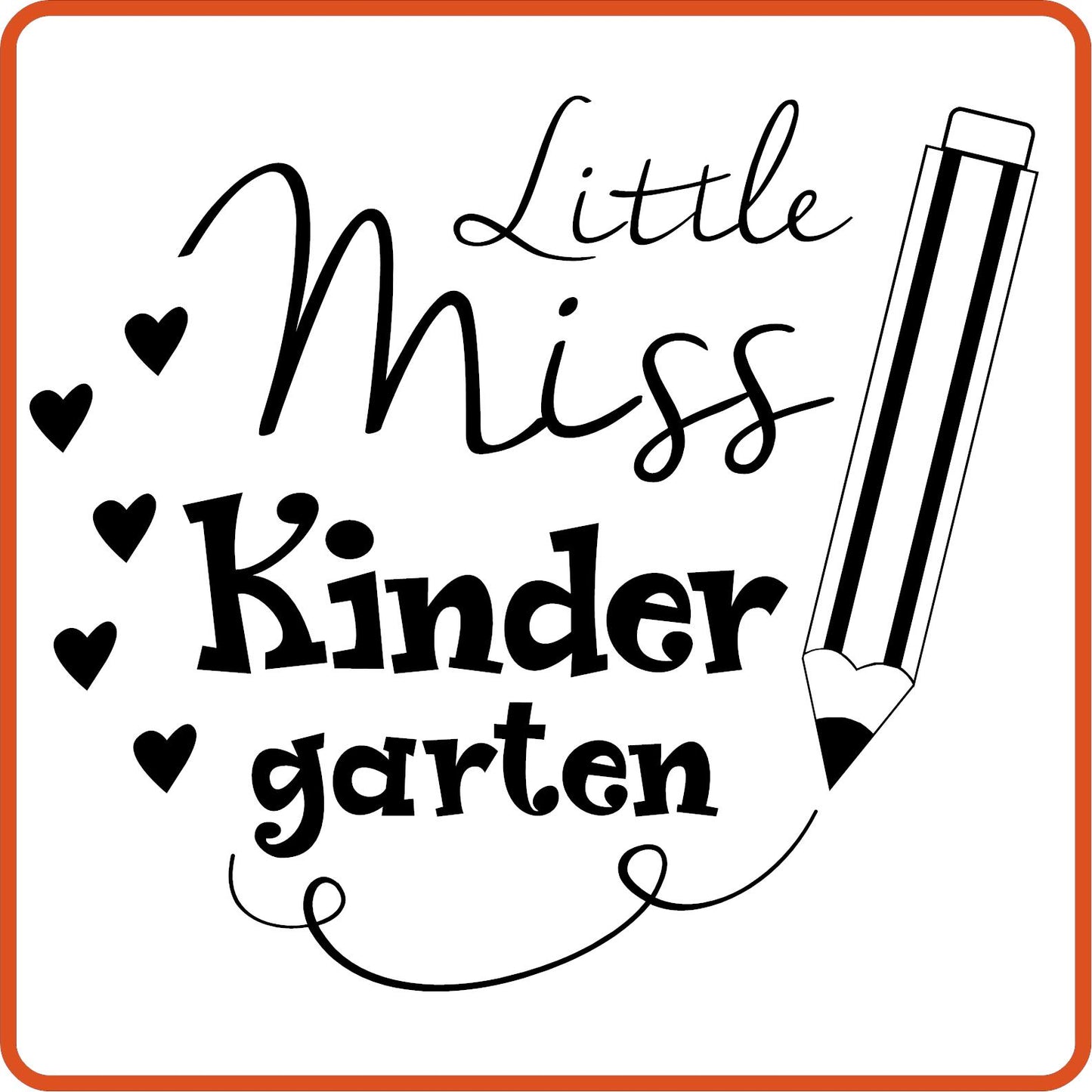 Little Miss Kindergarten | Back to School Iron On Decals Patches by SEC Apparel