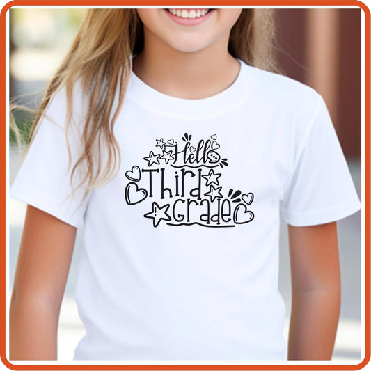 Hello 3rd Grade | Back to School Shirts | T-Shirts by SEC Apparel