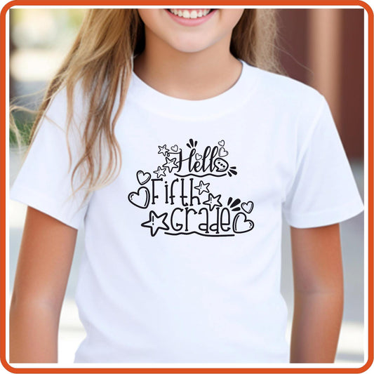 Hello 5th Grade | Back to School Shirts | T-Shirts by SEC Apparel