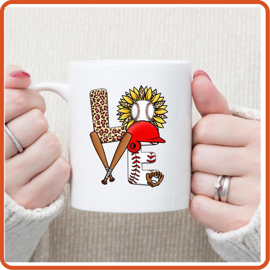 Baseball Fan Mugs - 11oz Coffee Mug | Sport Fan Mugs | Love Baseball - secapparelonline