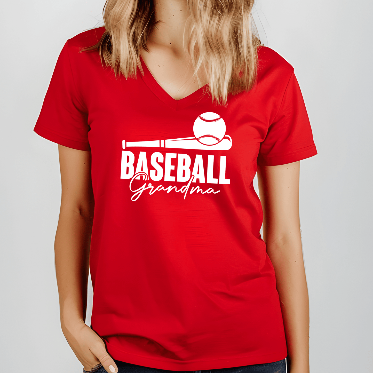 Baseball Grandma Shirt | Crew neck | V Neck| Sweatshirt | Hoodie | SEC Apparel - secapparelonline