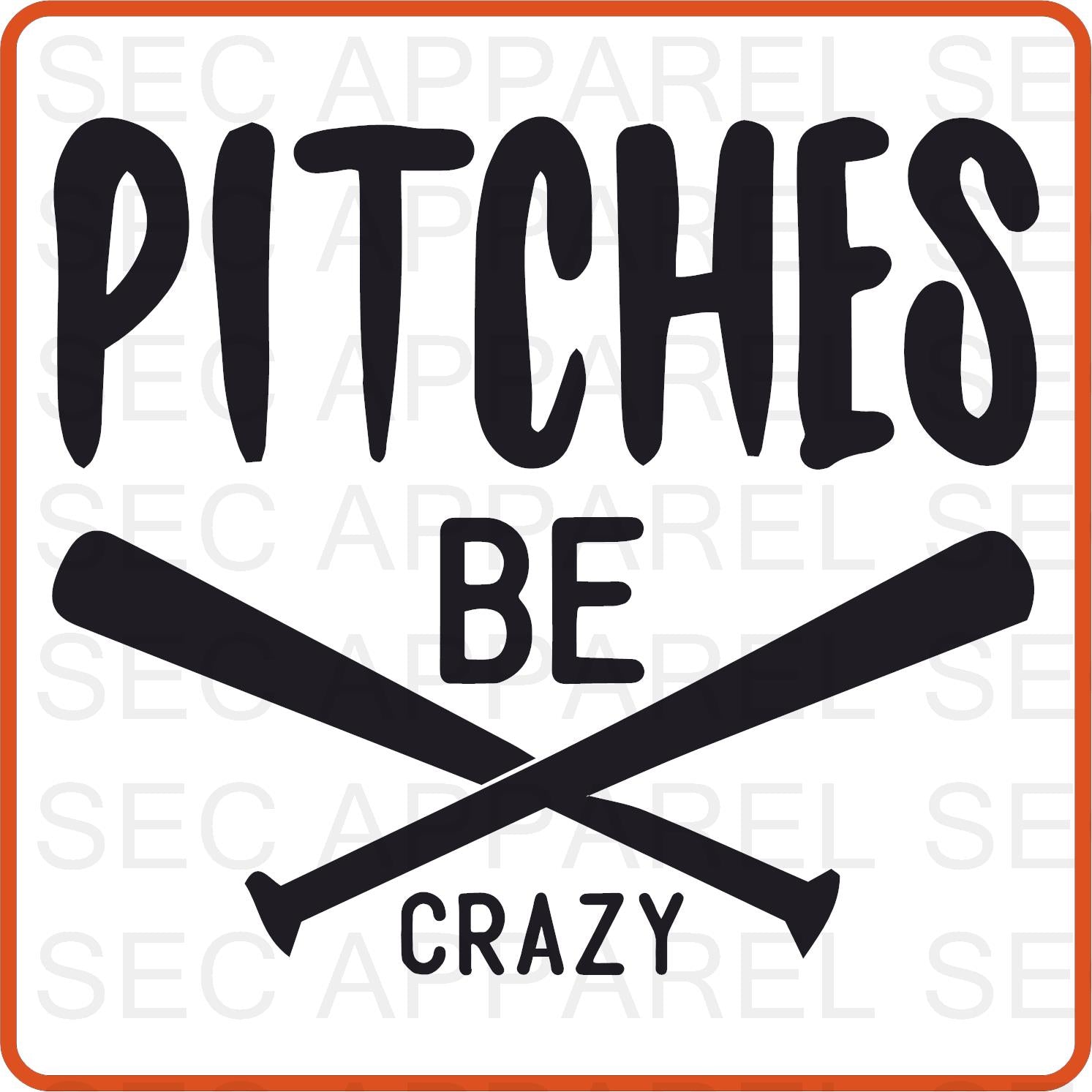 Baseball Iron On Decals Patches transfers vinyl for shirts, clothing | Sport Fan| Pitches Be Crazy - secapparelonline