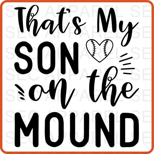 Baseball Iron On Decals Patches transfers vinyl for shirts, clothing | Sport Fan| That's My Son On the Mound - secapparelonline