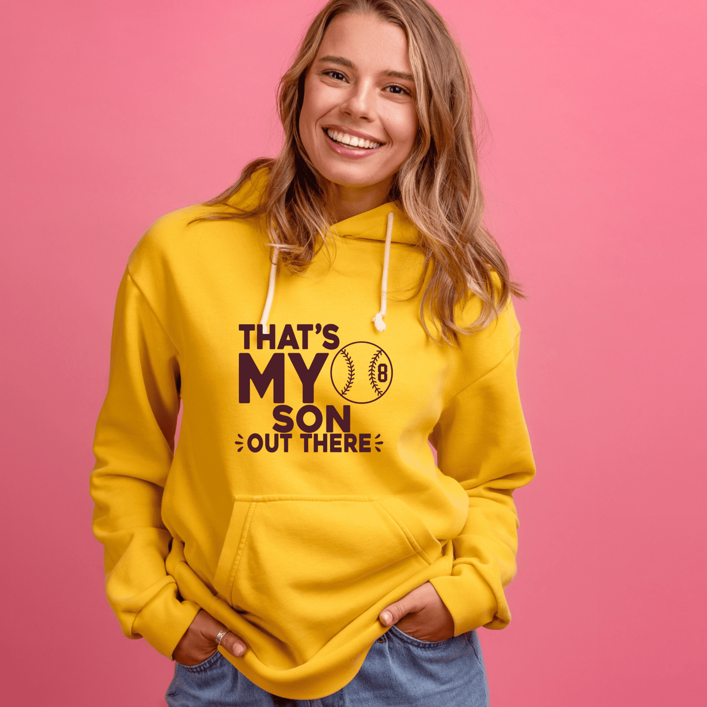 Baseball Mom Shirt | Crew neck | V Neck| Sweatshirt | Hoodie | Thats my son out there - secapparelonline