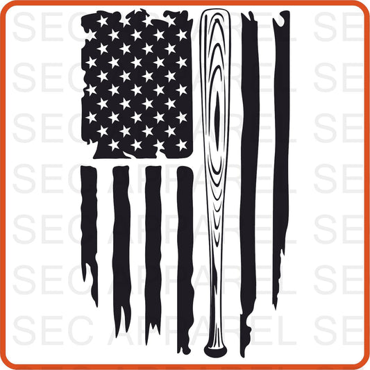 Baseball Flag Iron On Decals Patches transfers vinyl  for shirts, clothing | Sport Fan|