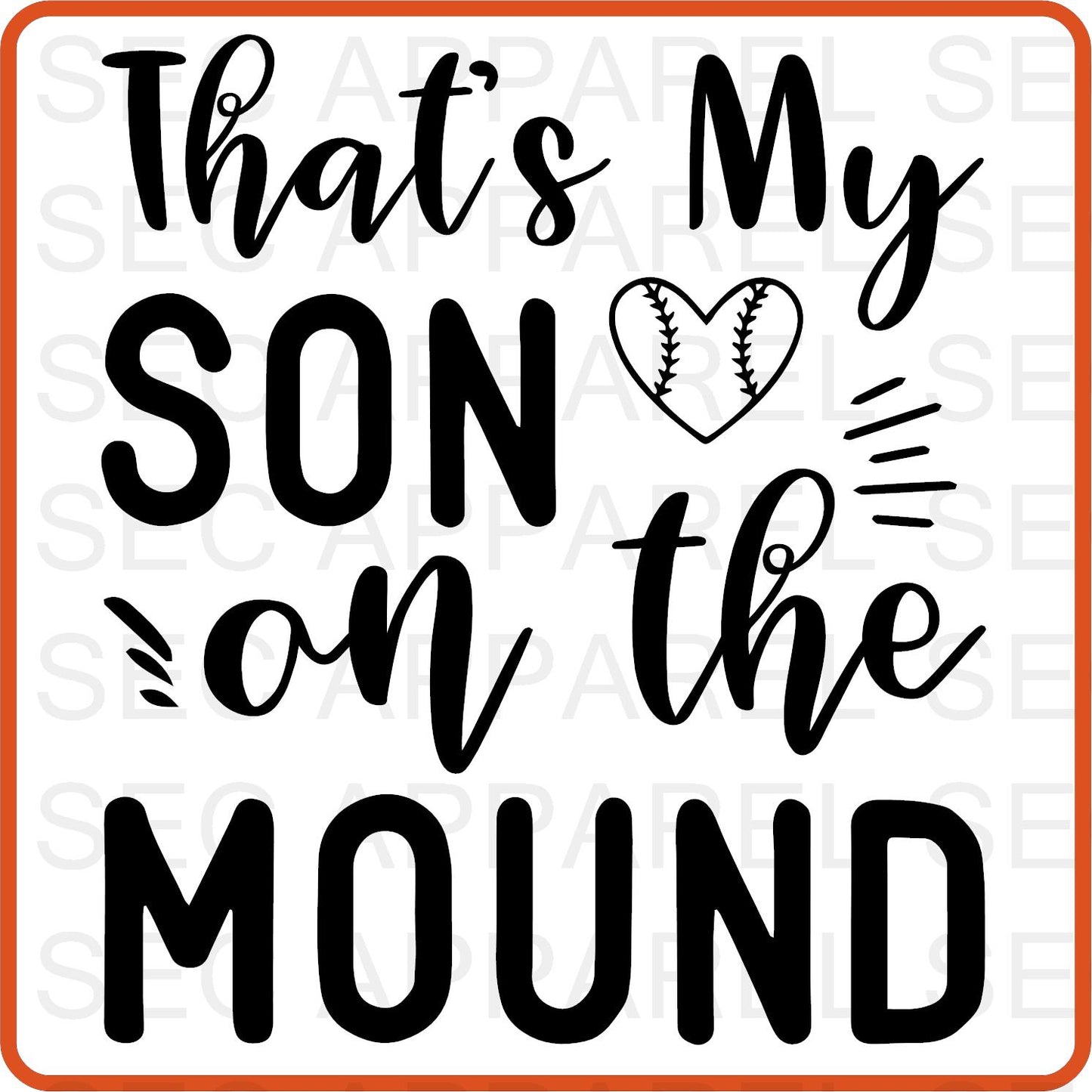 Baseball Iron On Decals Patches transfers vinyl  for shirts, clothing | Sport Fan| That's My Son On the Mound