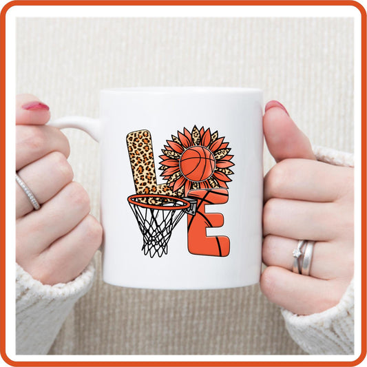 Basketball Fan Mugs - 11oz Coffee Mug | Sport Fan Mugs | Love Basketball - secapparelonline