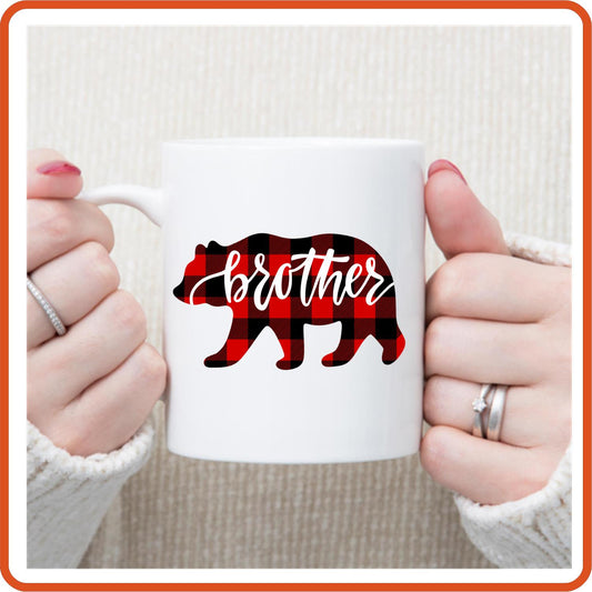 Brother | Bear | Family Mugs - 11oz Coffee Mug by SEC Apparel