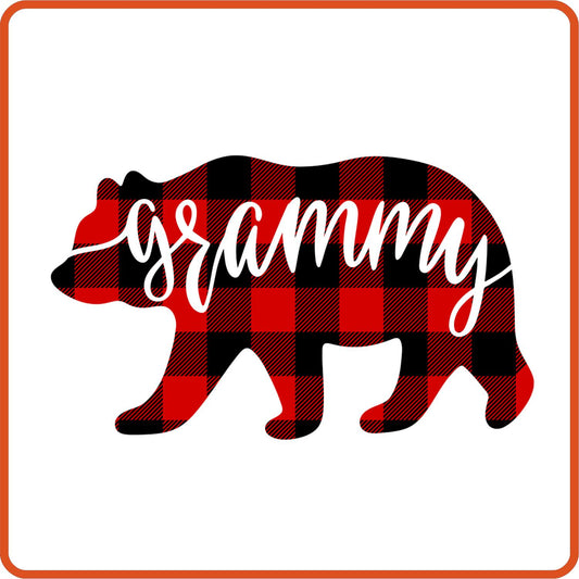 Grammy| Bear | Family Iron On Decals Patches by SEC Apparel