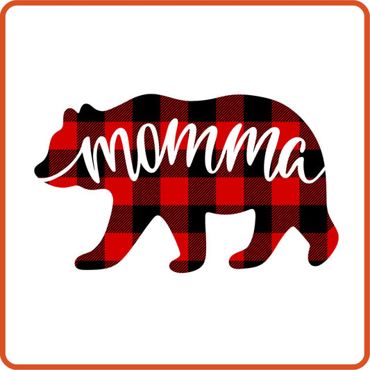 Momma | Bear | Family Iron On Decals Patches by SEC Apparel